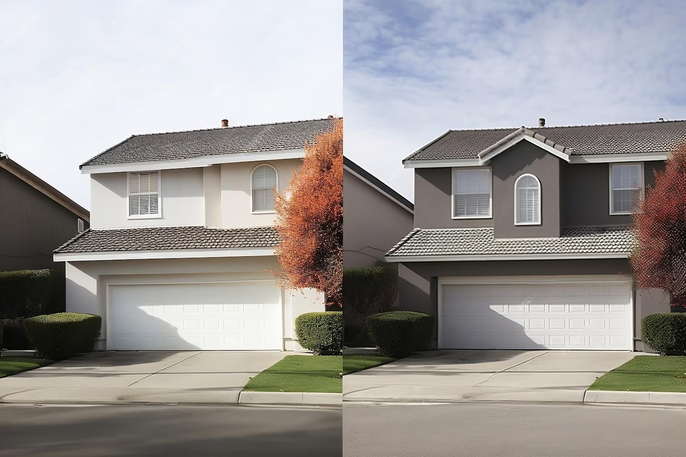 house exterior painting before and after